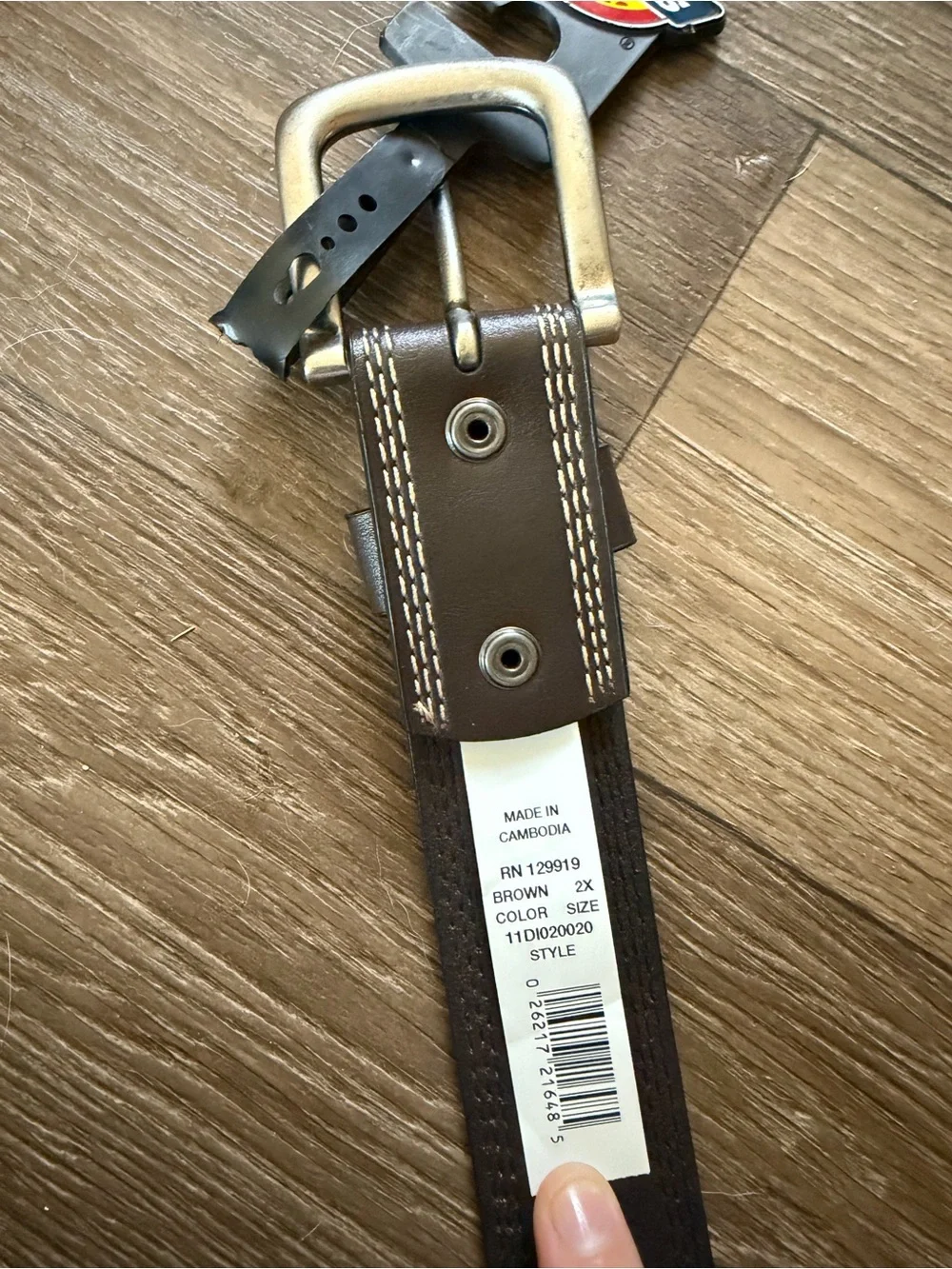 NWT Dickies Brown Leather Belt 2X 46-48